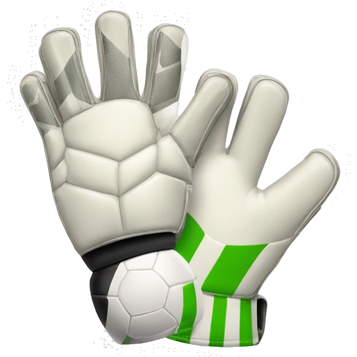 Goalkeeper gloves with soccer ball emoji