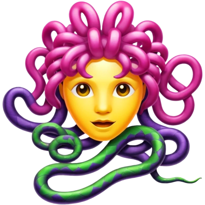  Medusa snake are made of jelly  emoji