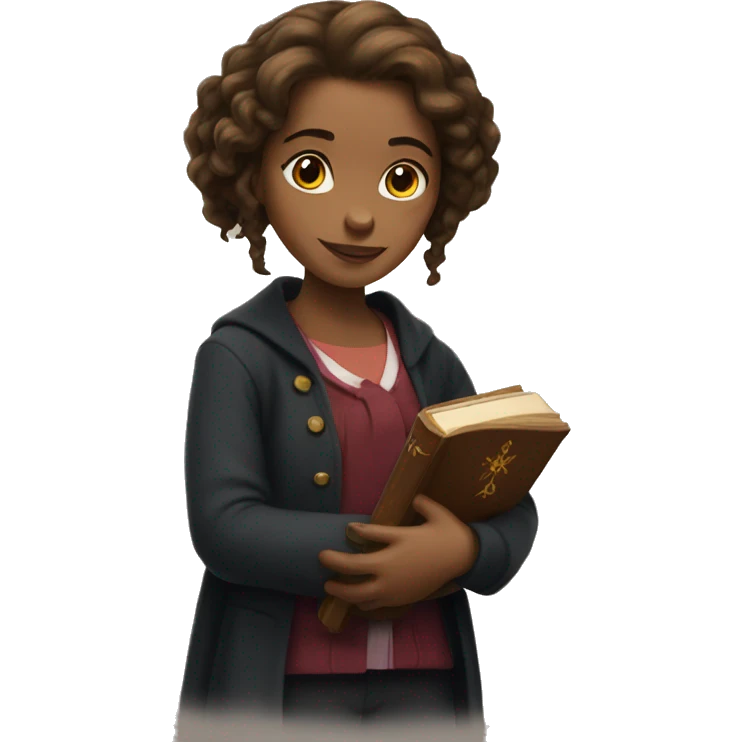 Hermione is holding a book. emoji
