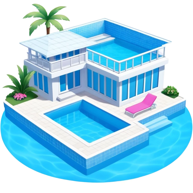 Barbie dream house swimming. Pool  emoji