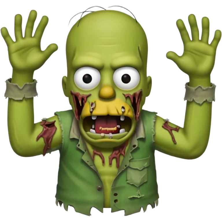 Homer Simpson zombie emoji