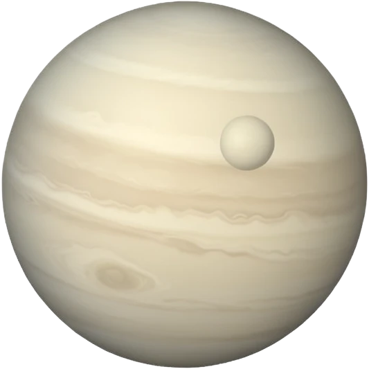 Venus planet emoji, pale grey sphere, subtle soft haze, no visible features, simple and round, no text emoji
