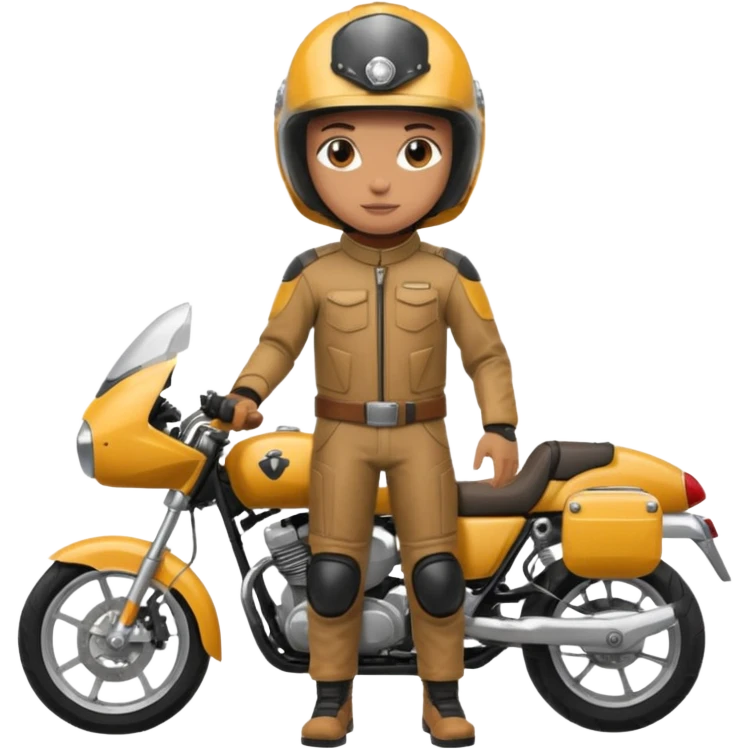 motorcycle human with helmet full body emoji