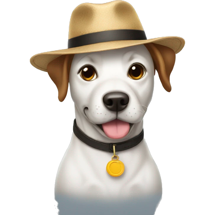 dog with hat emoji