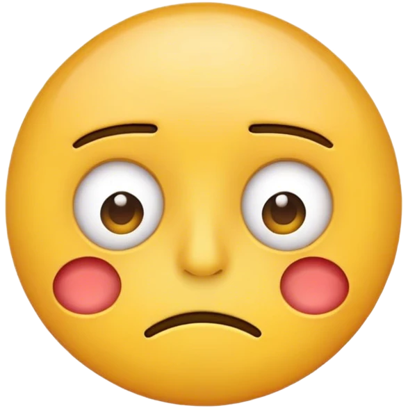 Standard round yellow face emoji with hungover expression and tired eyes emoji
