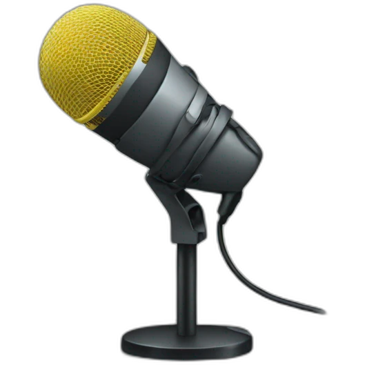 Talking in a microphone emoji