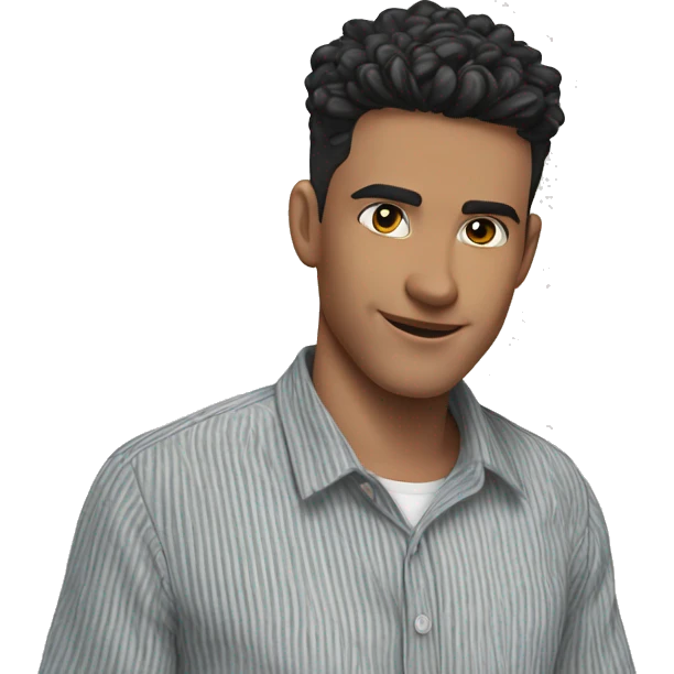 happy boy in black shirt emoji