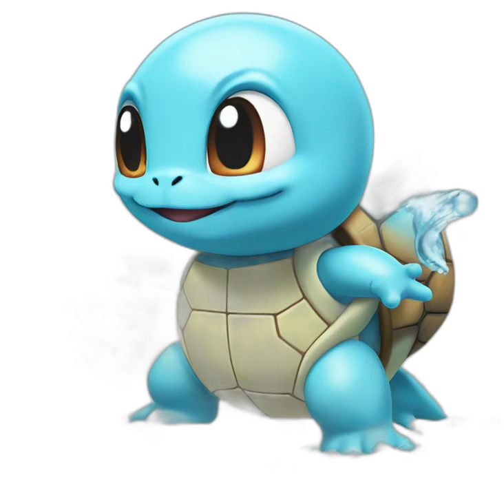 Squirtle shoot water emoji