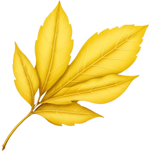 yellow lanceolate leaf  emoji