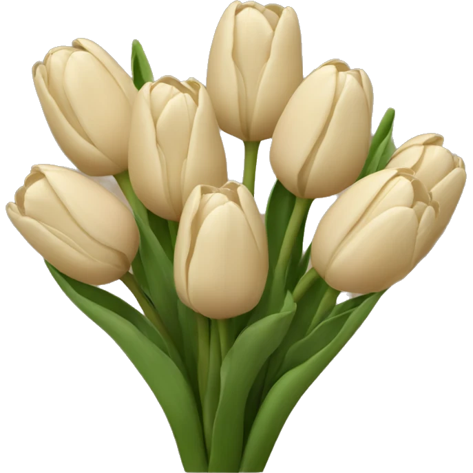 bunch of beige tulips  emoji