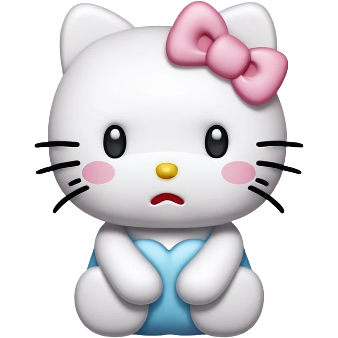 Sad hello kitty emoji