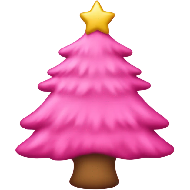 Pink Christmas tree emoji