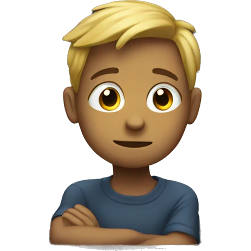 thinking boy on the window  emoji