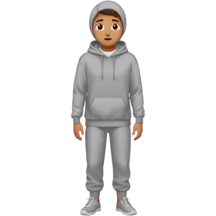 guy standing in a hodie and talking, full body with legs emoji