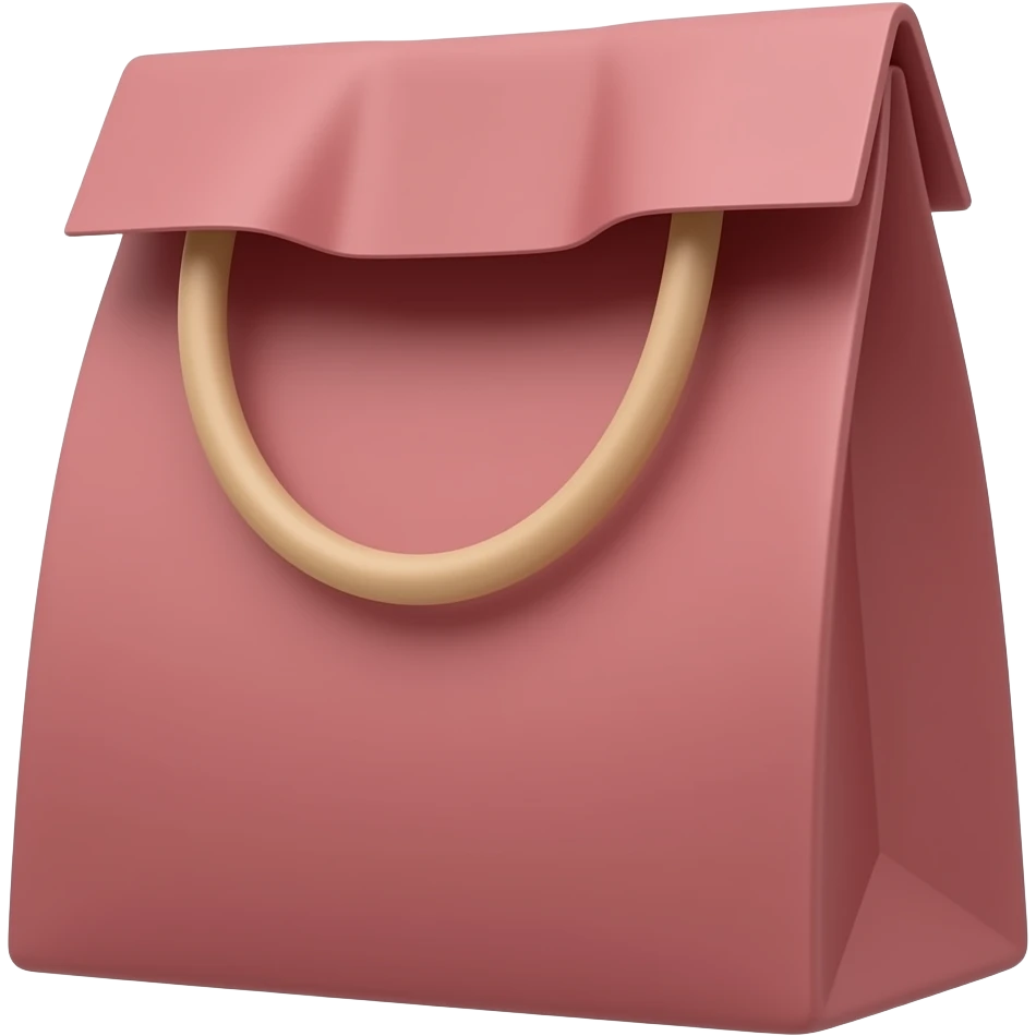 maroon paperbag emoji