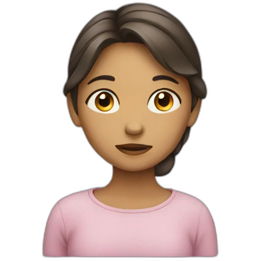 Girl thinking  emoji