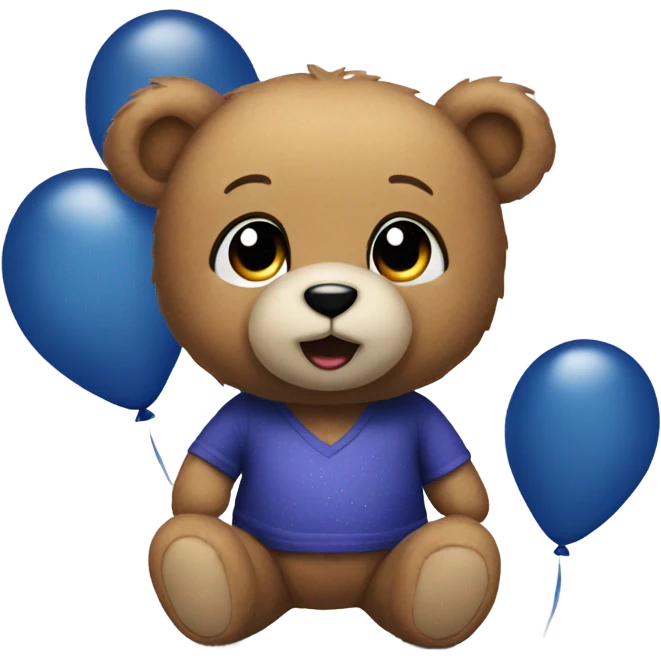New years teddy bear emoji
