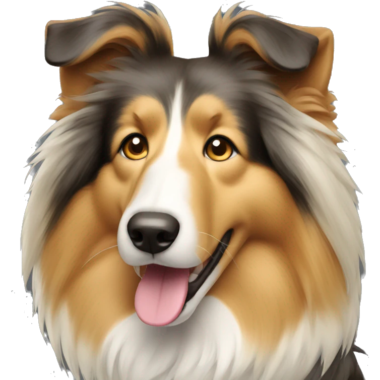 rough collie dog emoji
