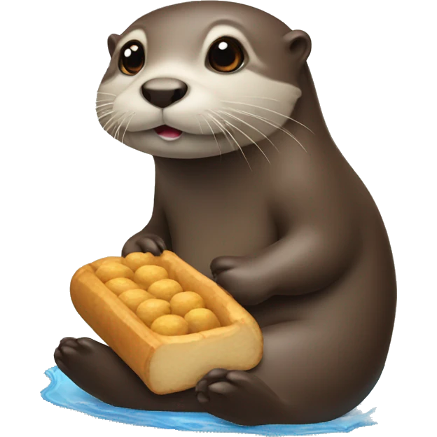 Otter with food emoji