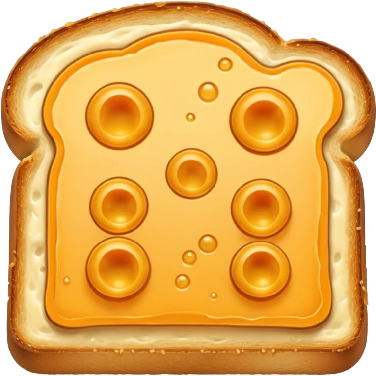 🍞🧀🍞 Closed cheese toast without a face emoji