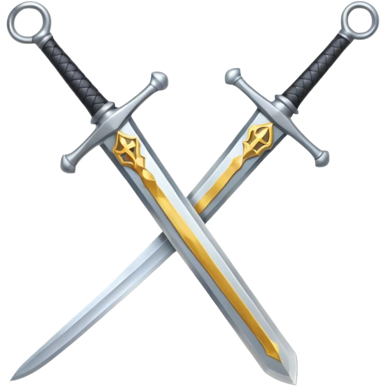 Silver knight sword — clean blade, cross guard emoji
