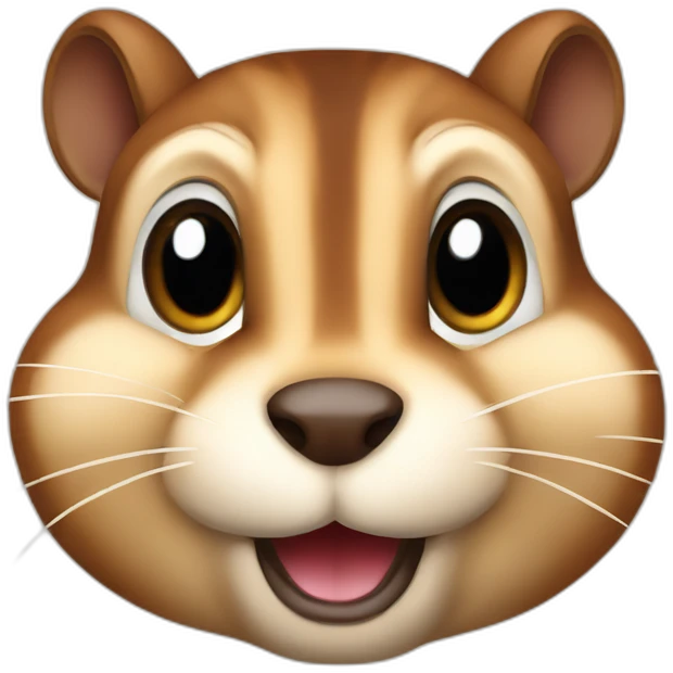 chipmunk is chewing emoji