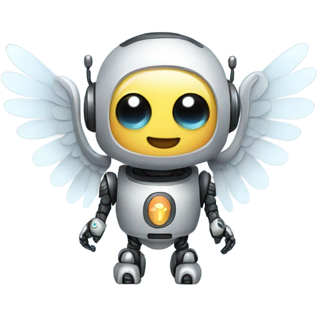 cute robot with wings emoji