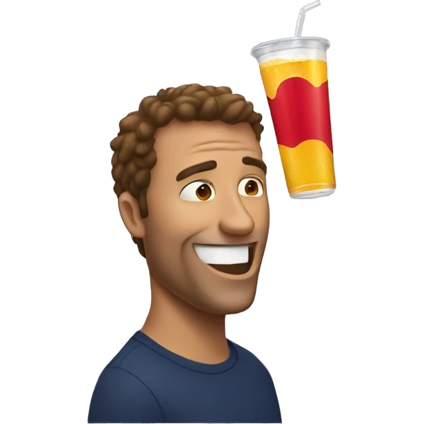 The man who drinks redbull emoji