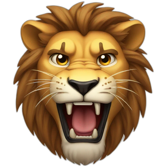 Angry lion emoji
