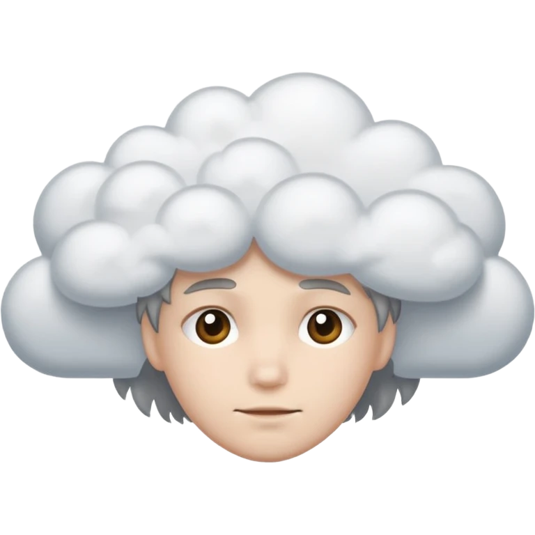 zoned out face with clouds floating around its head emoji