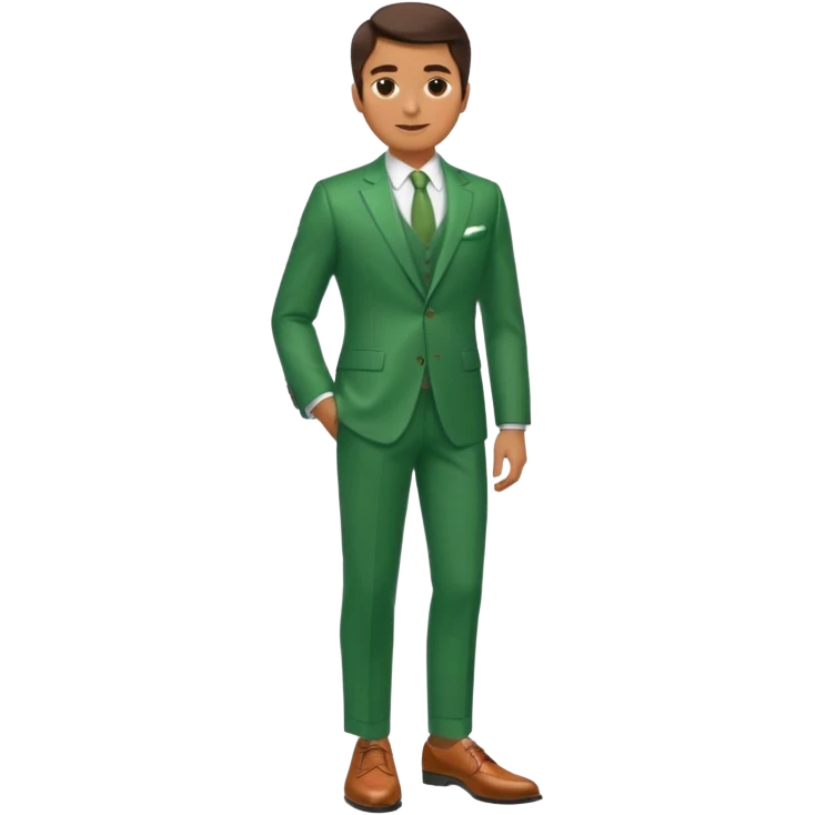 Green suit shoes emoji