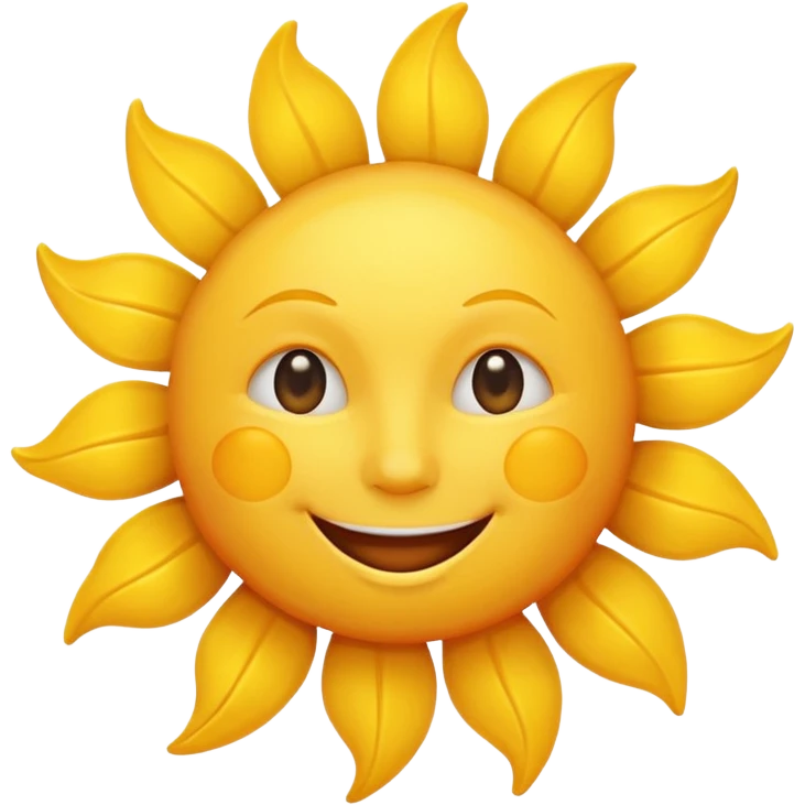 smiling sun emoji, simple and cheerful emoji