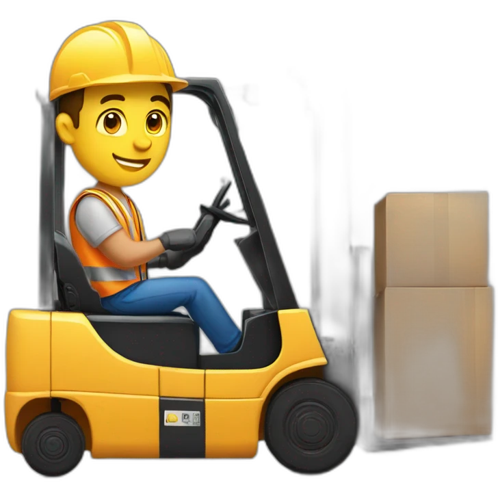 Warehouse forklift driver emoji
