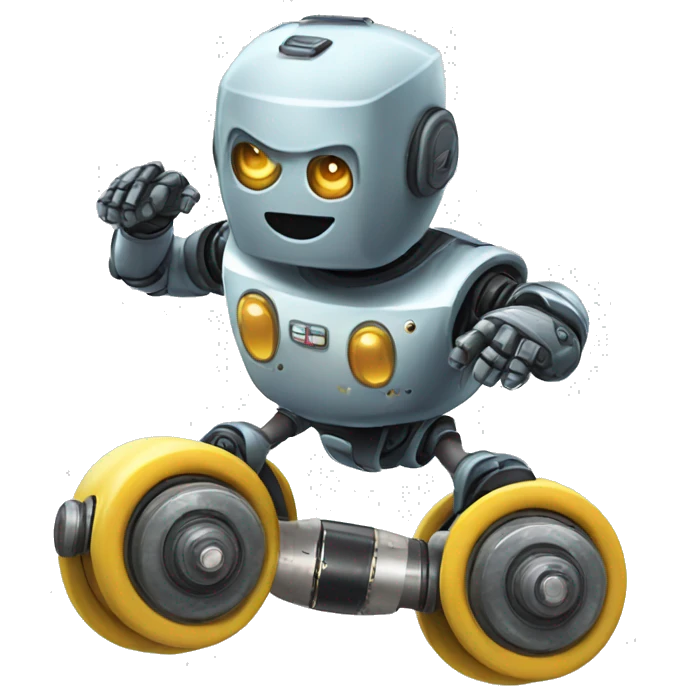 Robot roller skating emoji