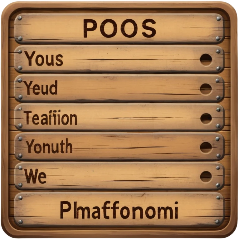 Platform board, with text . emoji