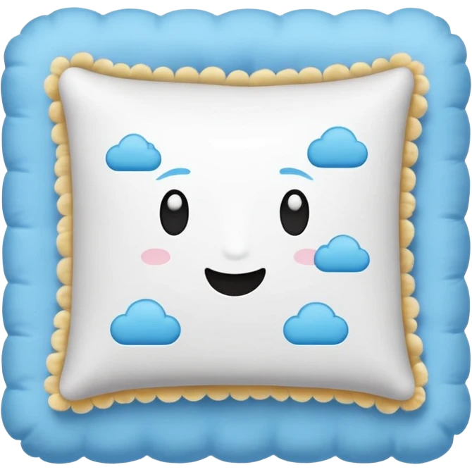 Fluffy pillow with small ZZZ symbols floating above it emoji