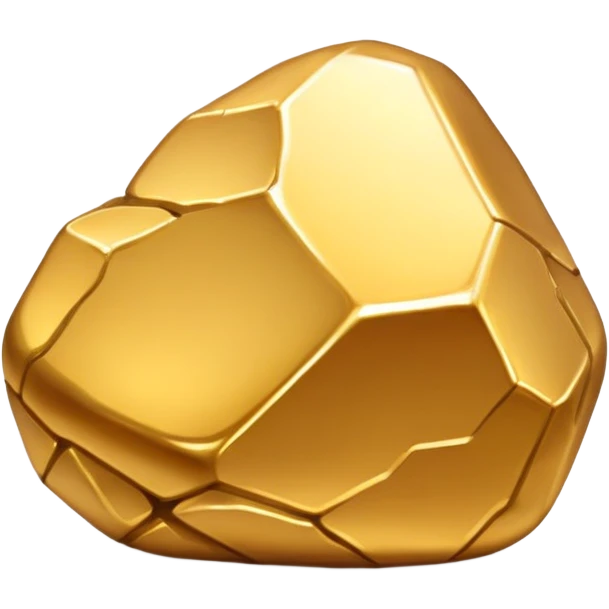 shiny gold metal nugget emoji
