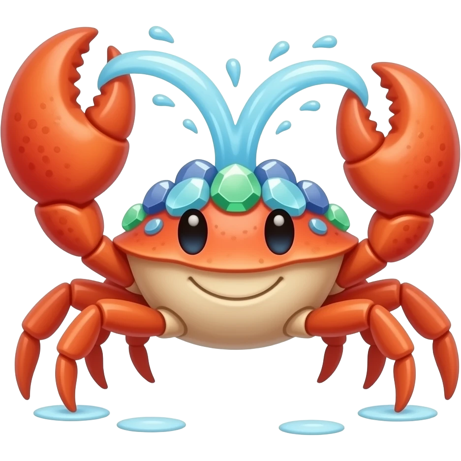 Marinibble A tiny crab-like creature that gathers shiny stones on its back. It snaps a 4 big strong claws that burst with pressurized water. emoji