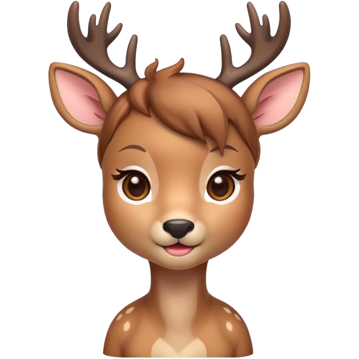 kawaii female deer emoji