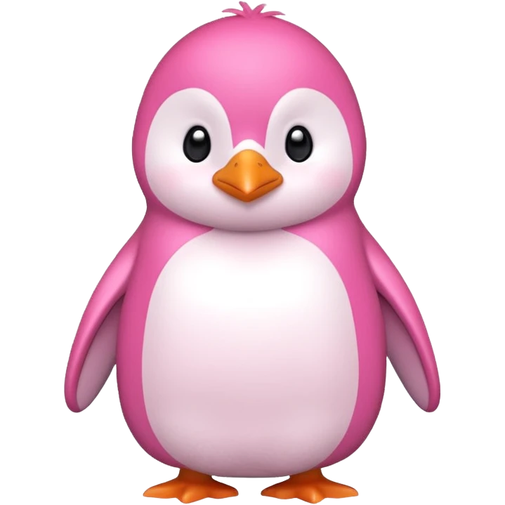 Pink penguin emoji