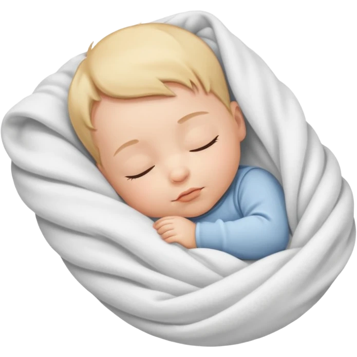 Baby sleeping in a blanket emoji