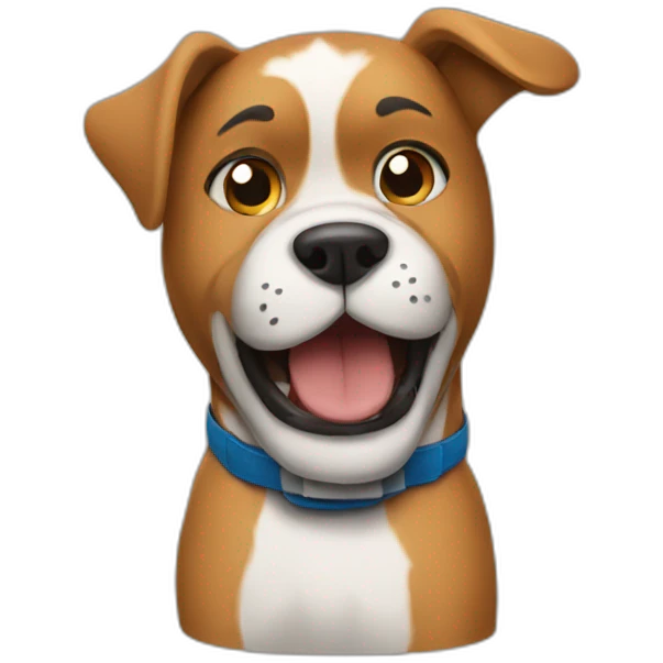 Dog boxing emoji