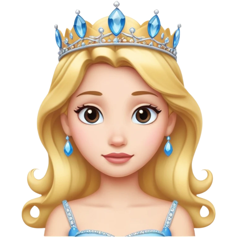 Disney princess face with tiara emoji