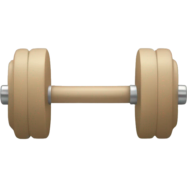 beige dumbbells emoji
