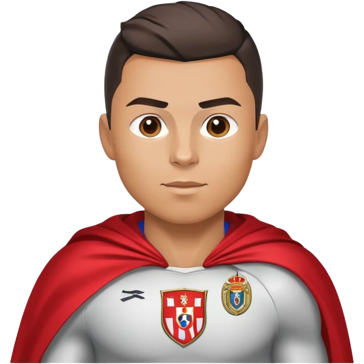 Ronaldo doing the sui with a cape emoji