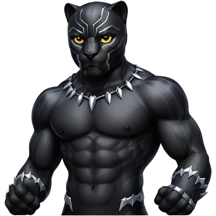 sleek black panther emoji