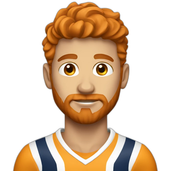 Joueur de football roux emoji