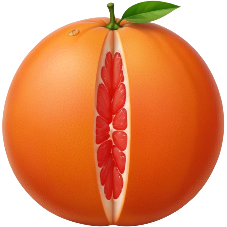 Grapefruit with fingers inside emoji