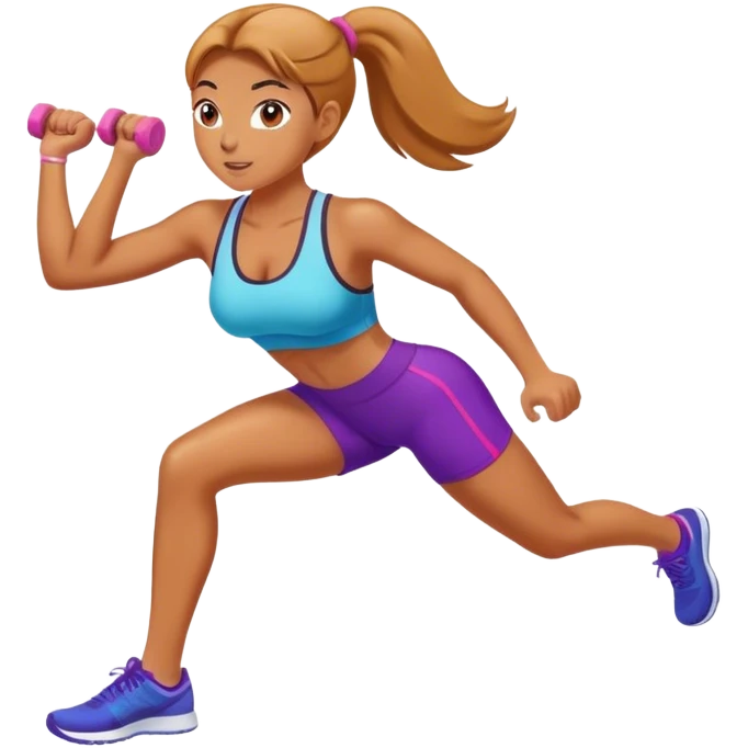 Exercising girl emoji