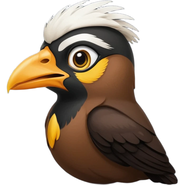 A common myna bird cute emoji emoji